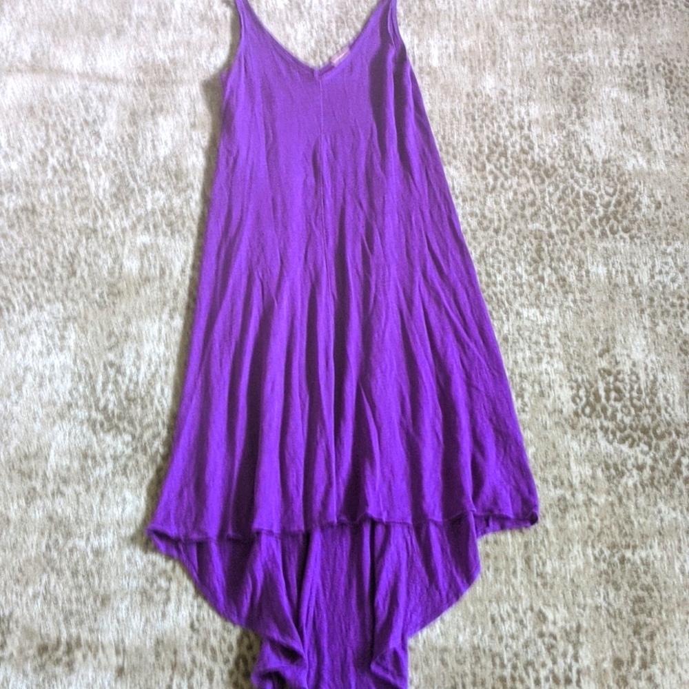 Calypso St. Barth Linen purple maxi dress